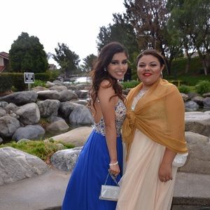 A royal blue prom dress