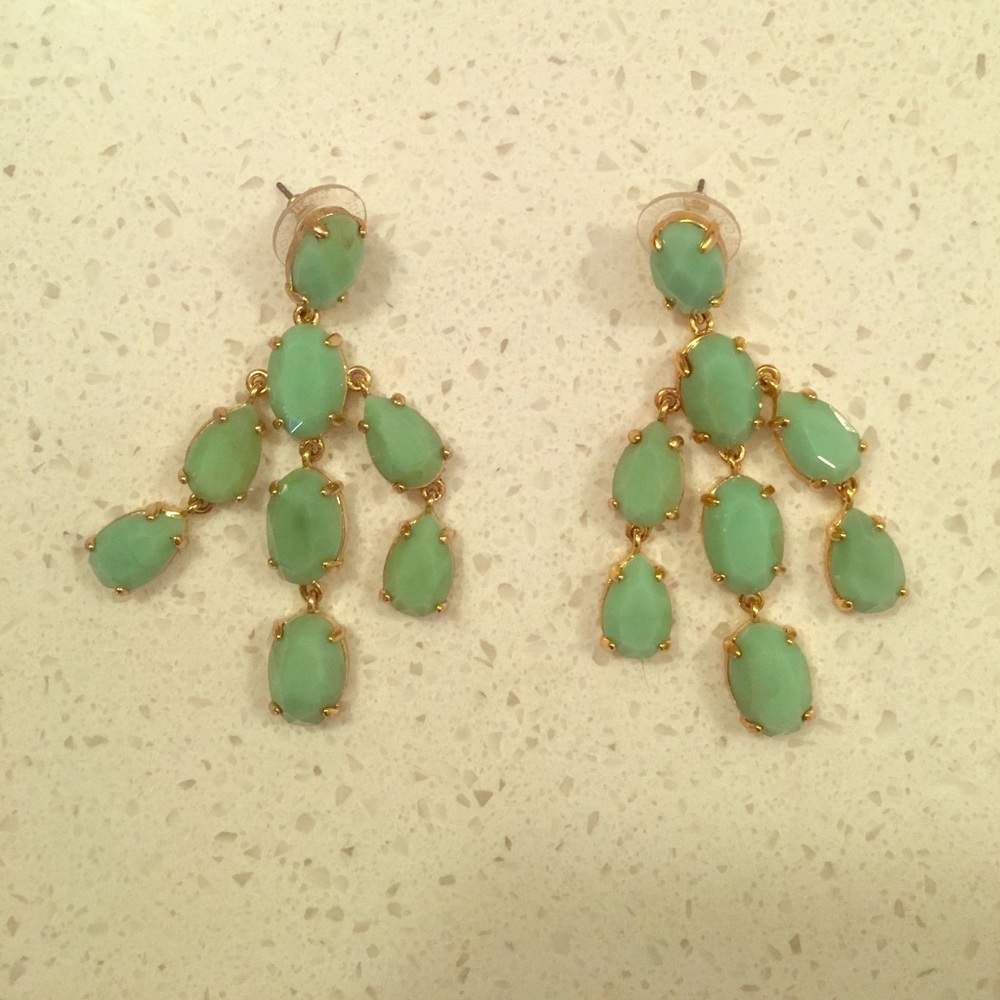 Turquoise and Gold Chandelier Earrings