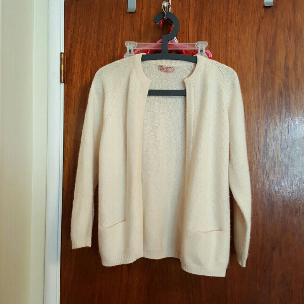 Vintage Cream Wool and Angora Angolura Sweater