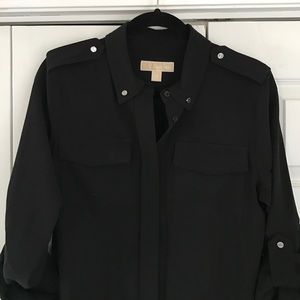 Black Michael Kores Shirt dress