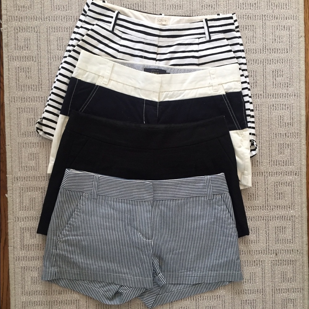 Lot of 4 JCREW shorts NWOT size 4