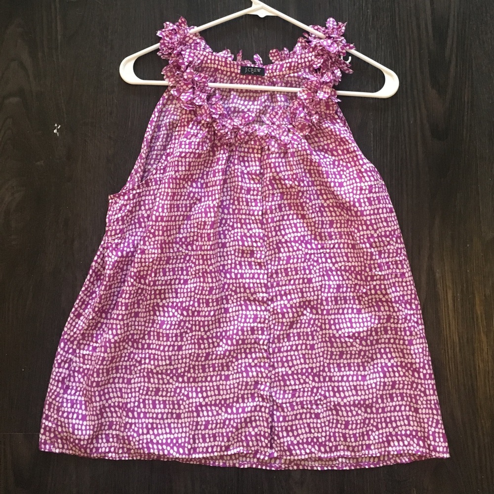 Purple & White J Crew Blouse