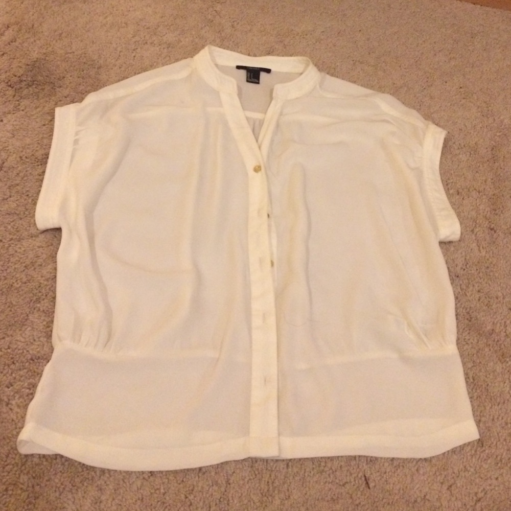 White flowy Forever 21 blouse