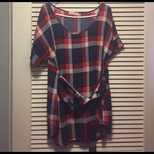 Poema Plaid tunic