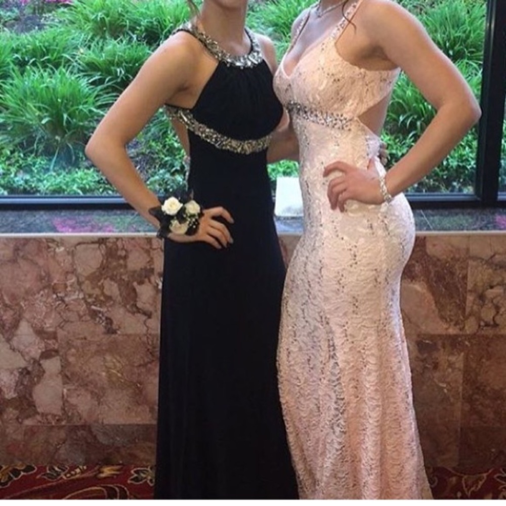 Black prom dress (left)