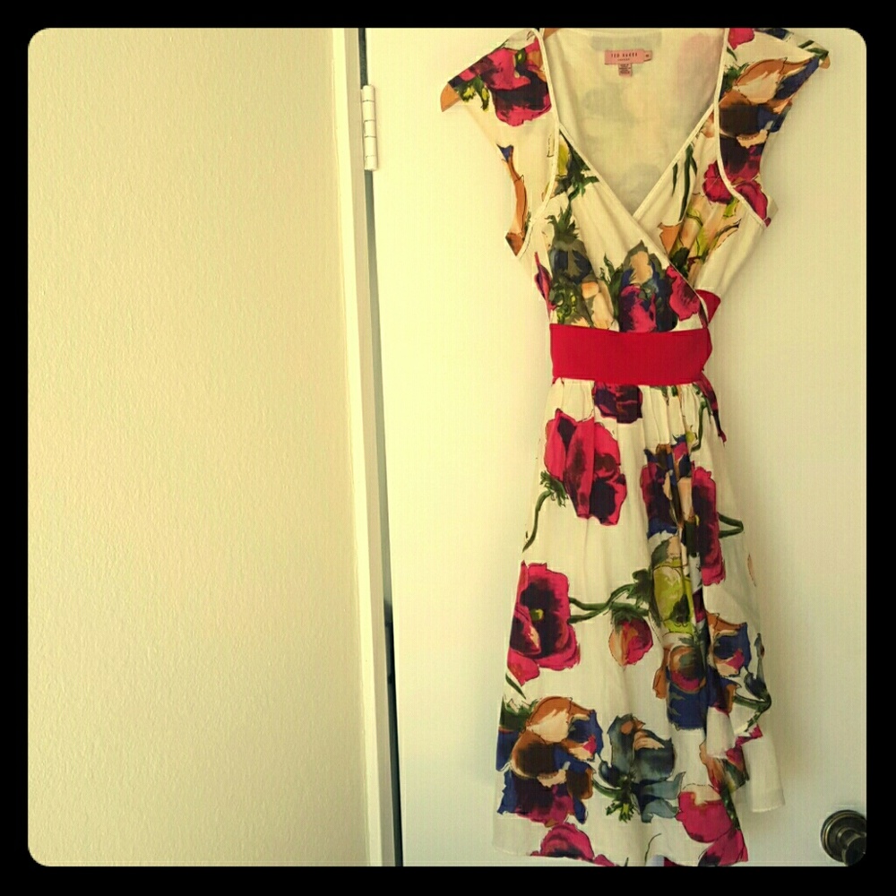 Ted Baker London Floral Wrap Around Dress