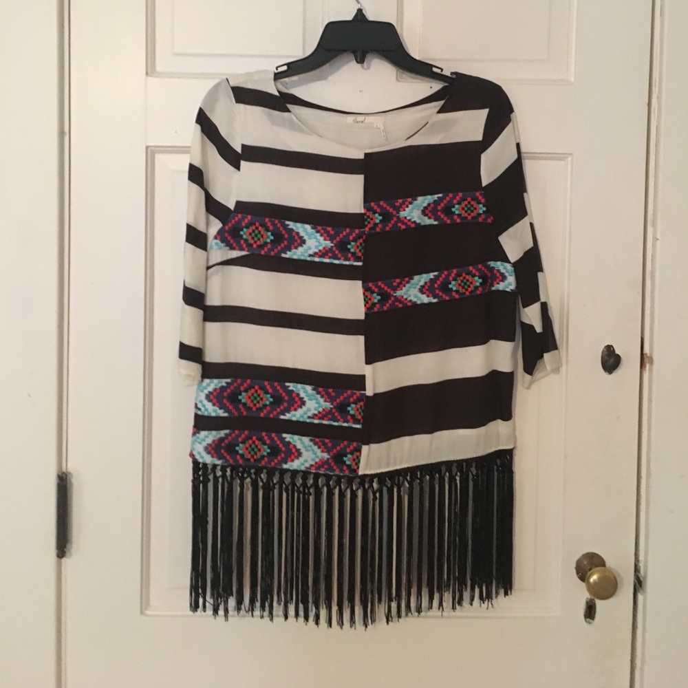 Anthropologie Fringe Top