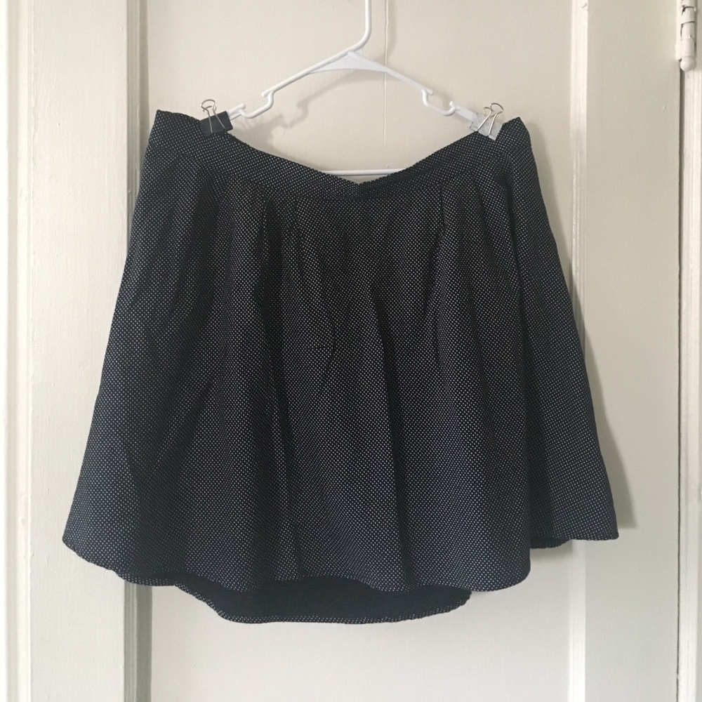 Black w/ Small While Polka Dots Skirt