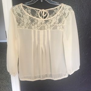 Long sleeve lace blouse