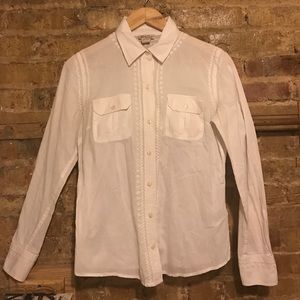 Lucky Brand Lace-Detailed Button-Up