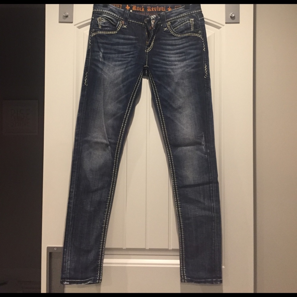 Rock Revival Charlotte skinnies. Size 28W/31L.
