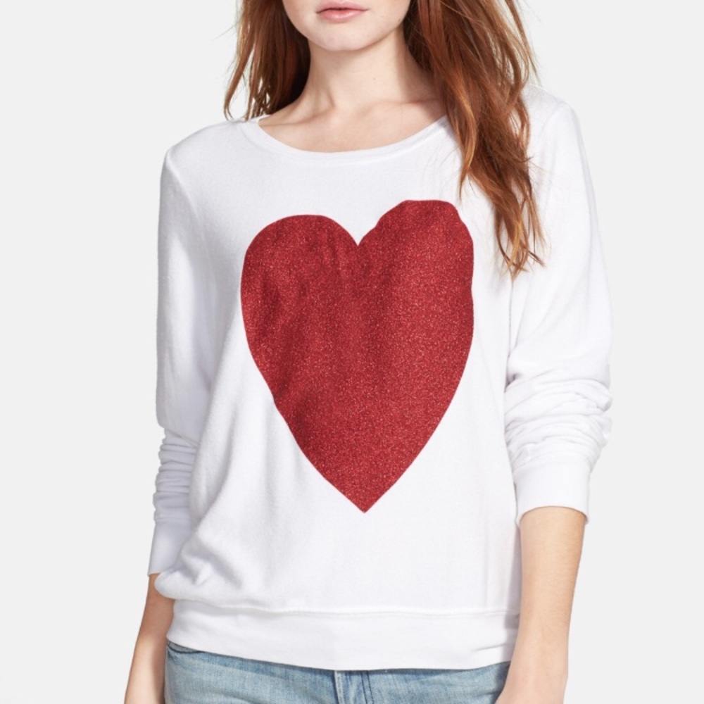 Wildfox Heart Sweatshirt Large