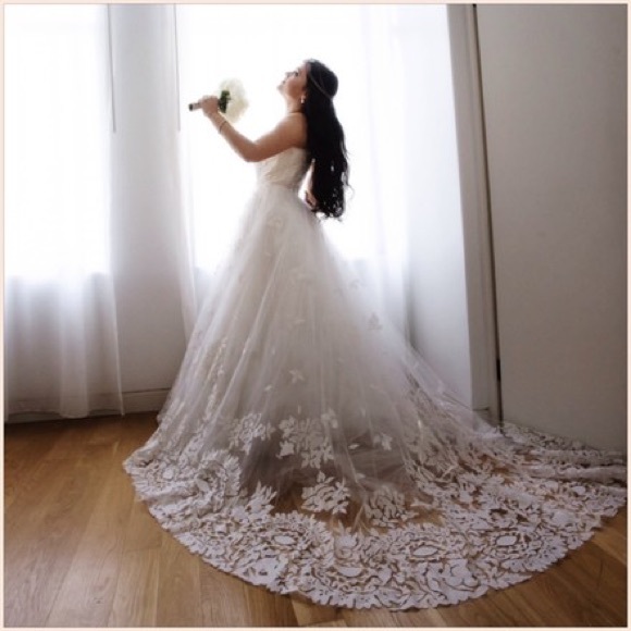 ❌Oscar de la Renta 12e04 wedding dress size 4❌ - Picture 4 of 8