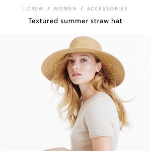 J Crew Textured Summer Straw Hat