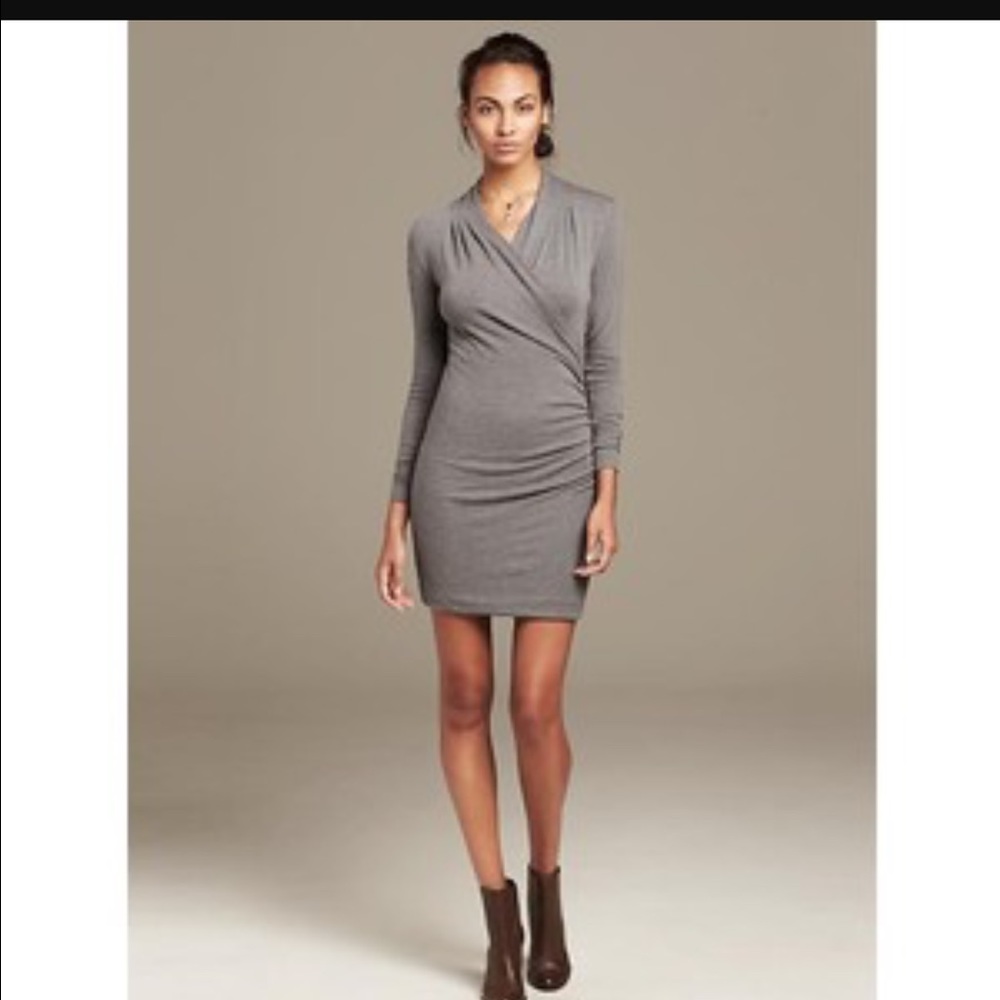 Banana Republic Faux Wrap Knit Dress