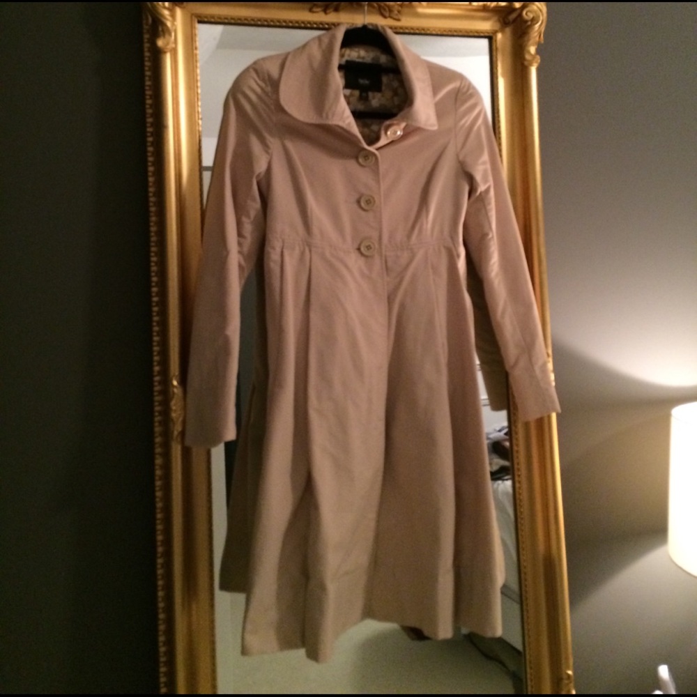 [Mossimo] A-line khaki trench coat.