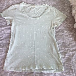 J. Crew mint polka dot tee