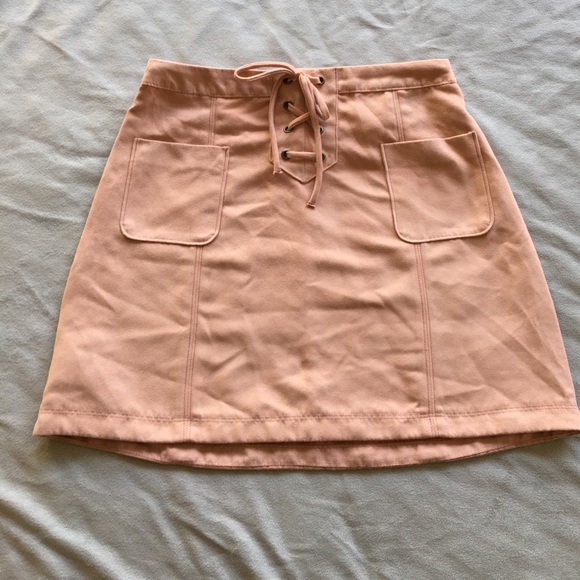 Hollister Dresses & Skirts - SALE Hollister blush lace up skirt