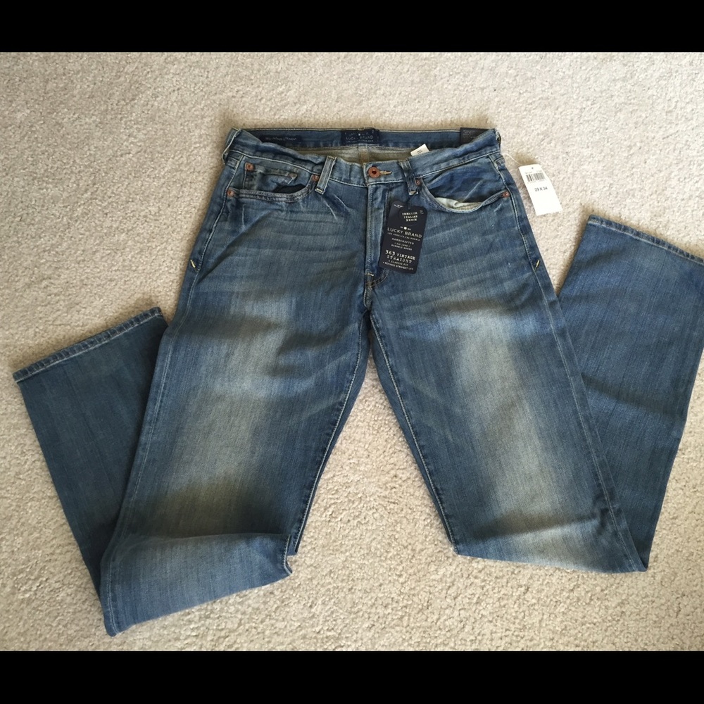 Mens Lucky straight leg jeans 29x34