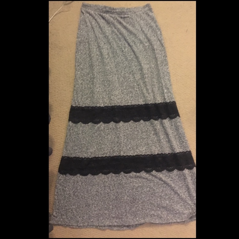 Bobeau grey maxi skirt