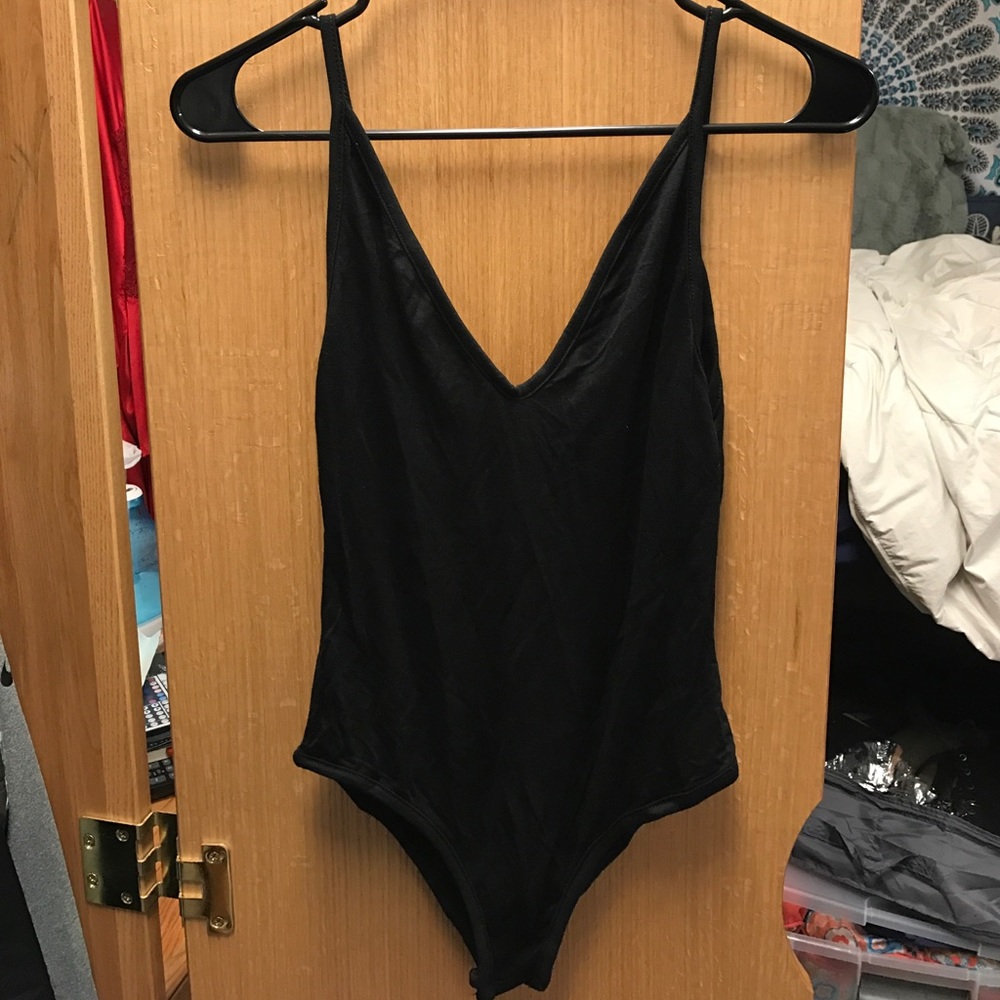 Black Low Cut Bodysuit