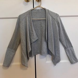 Gray shall/ over- sweater