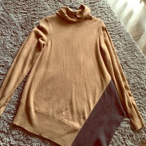 Chic Asymmetrical Turtle Neck Sweater