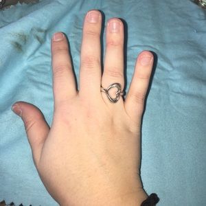 James Avery silver abounding heart ring