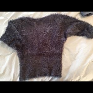 Fuzzy grey  Bebe sweater