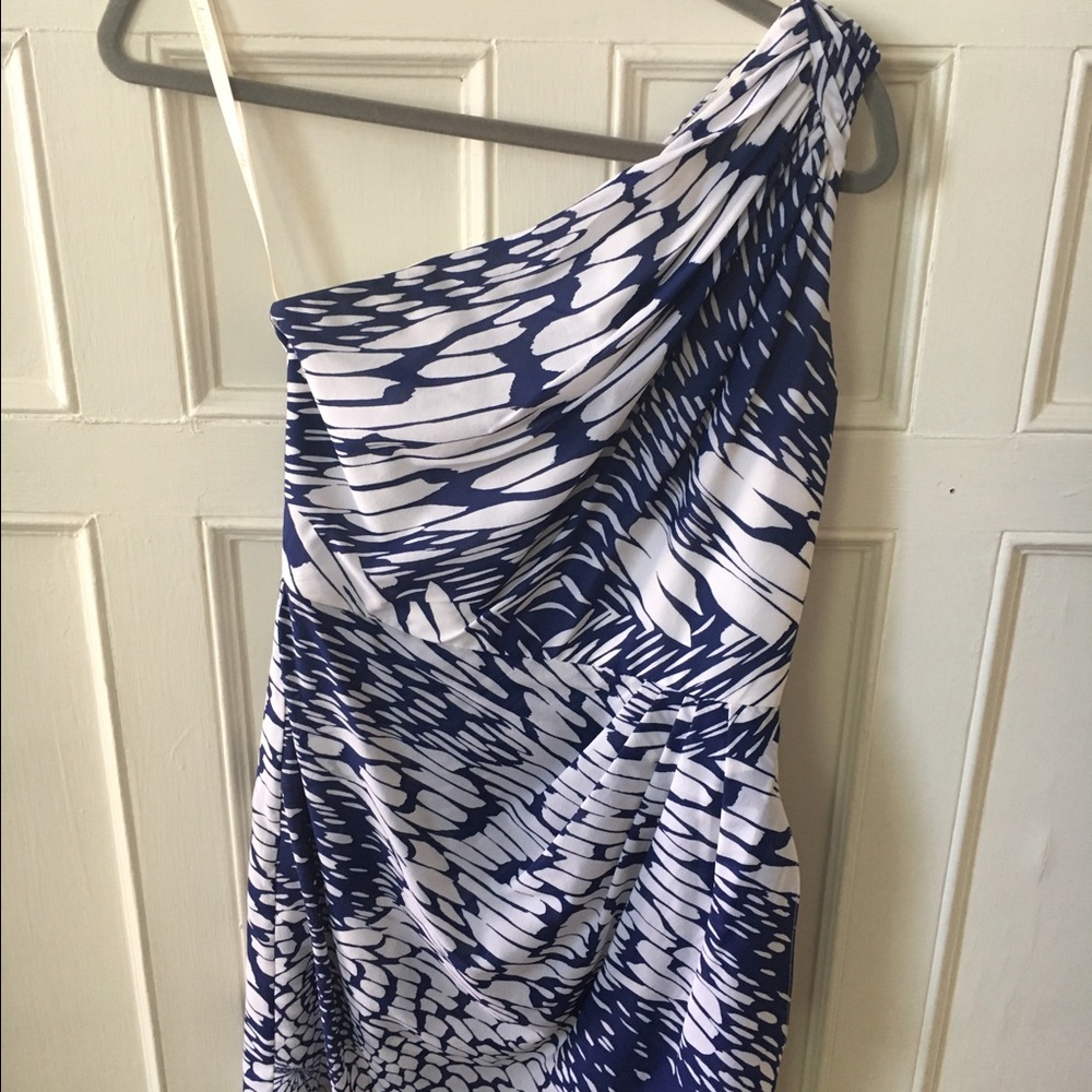 Shoshanna One Shoulder Silk Dress