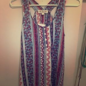 Multi design button down tank top!