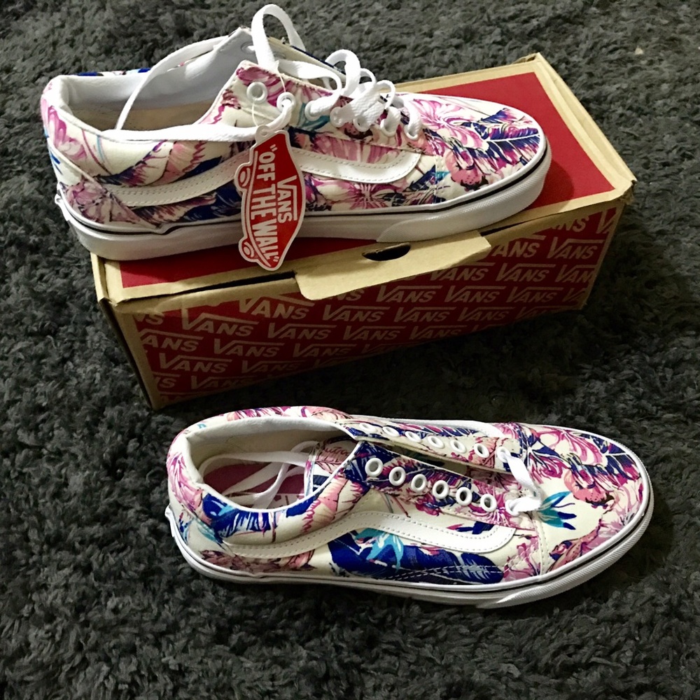 Vans Old Skool Multi Tropical Floral / True White