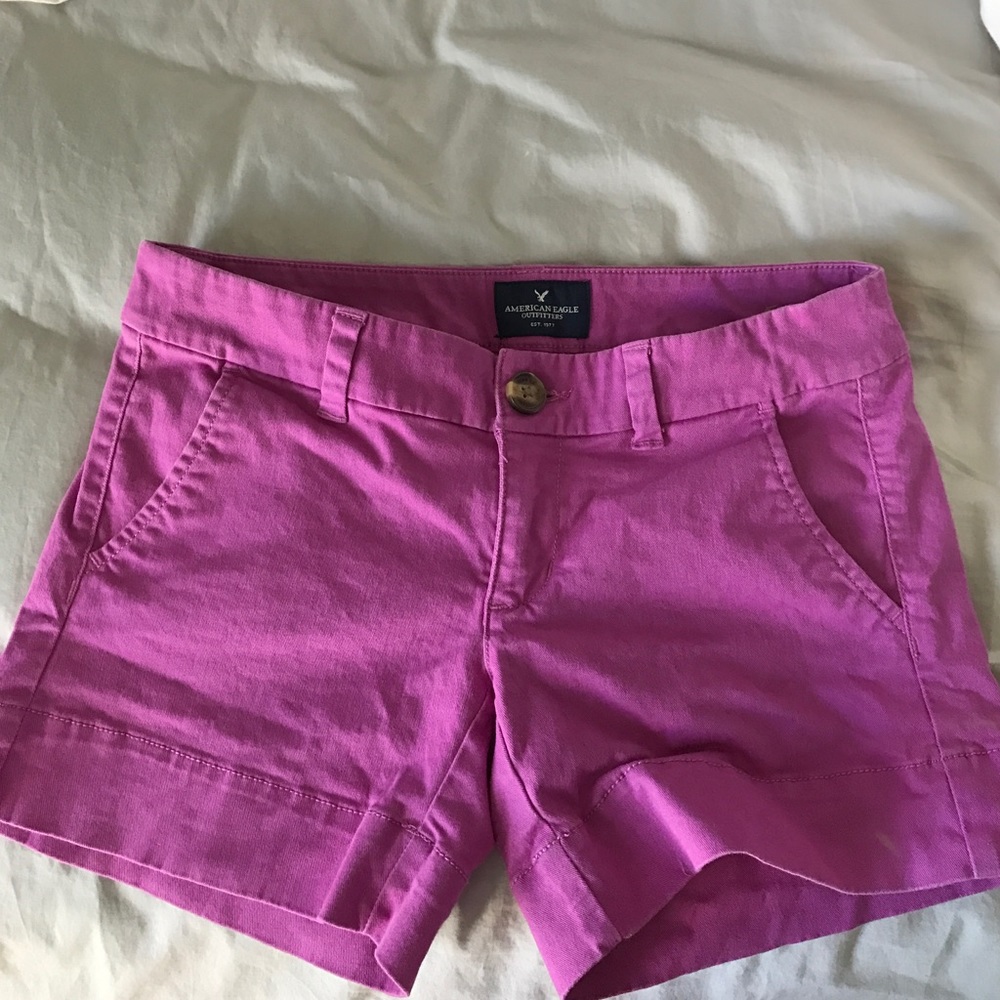 American eagle midi stretch shorts