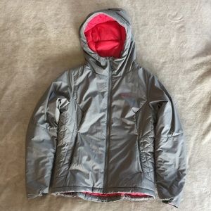 Grey and Pink Patagonia Jacket