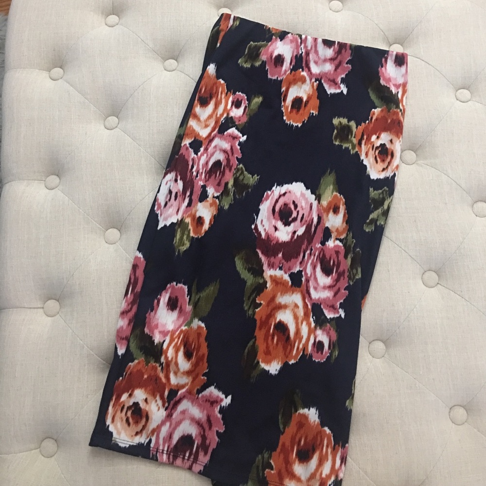 Floral pencil skirt