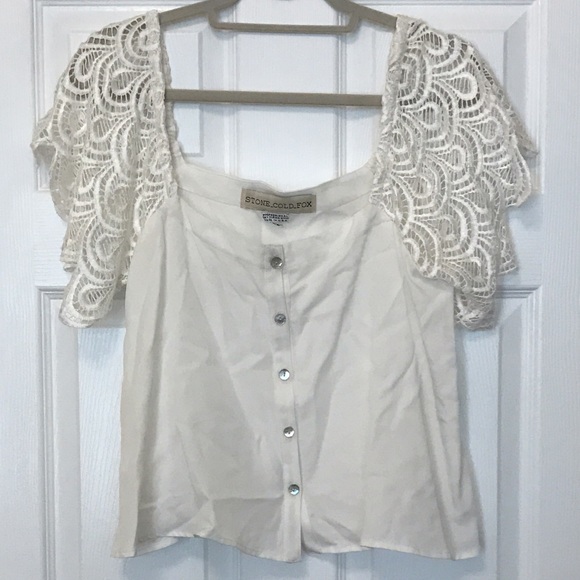 Stone Cold Fox Tops - Stone Cold Fox Lace Sleeve Top