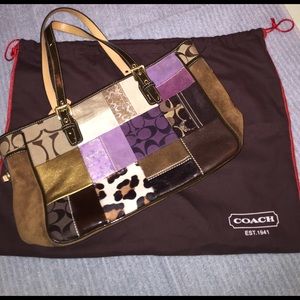 COACH patch work handbag