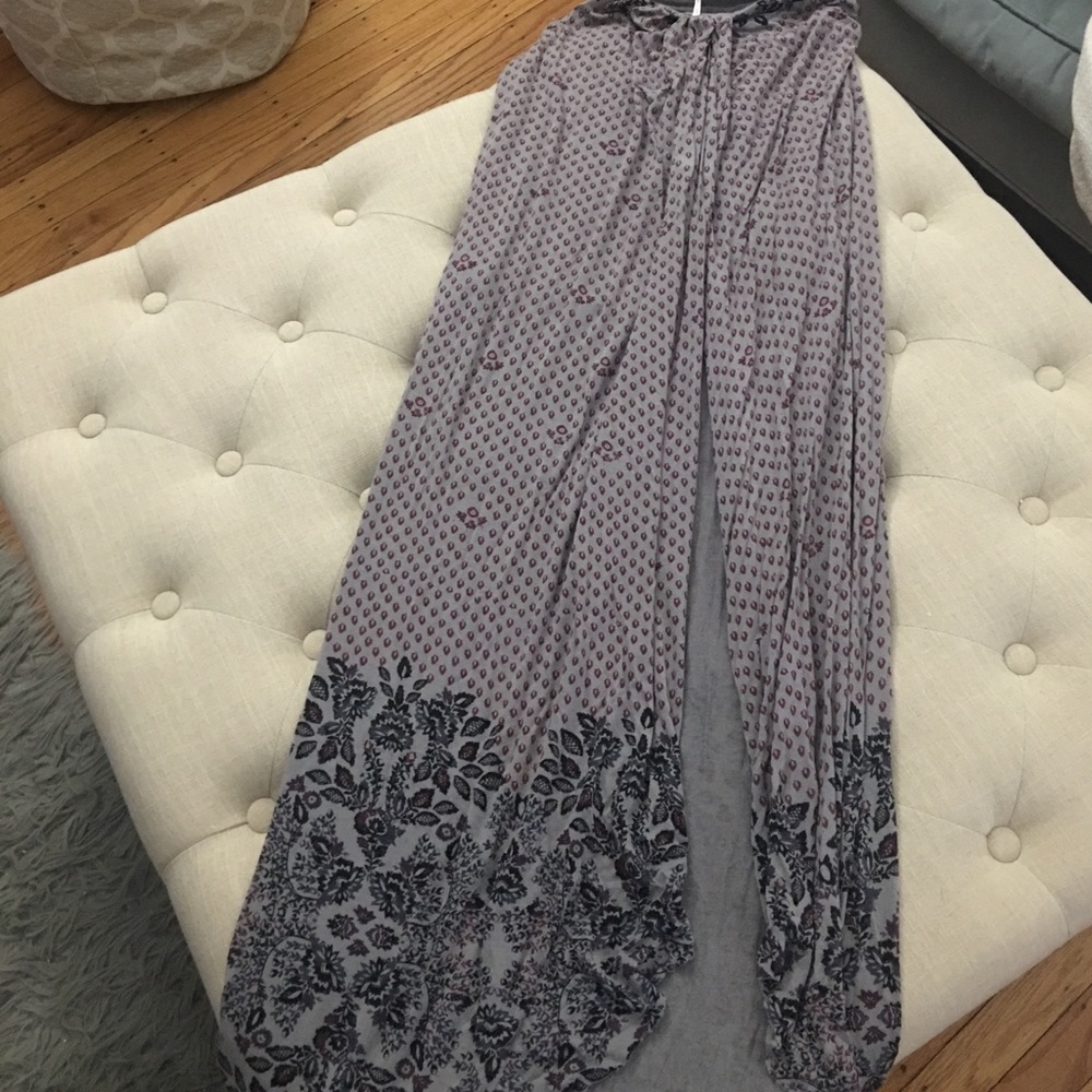Free people maxi skirt with thigh high slit!!!