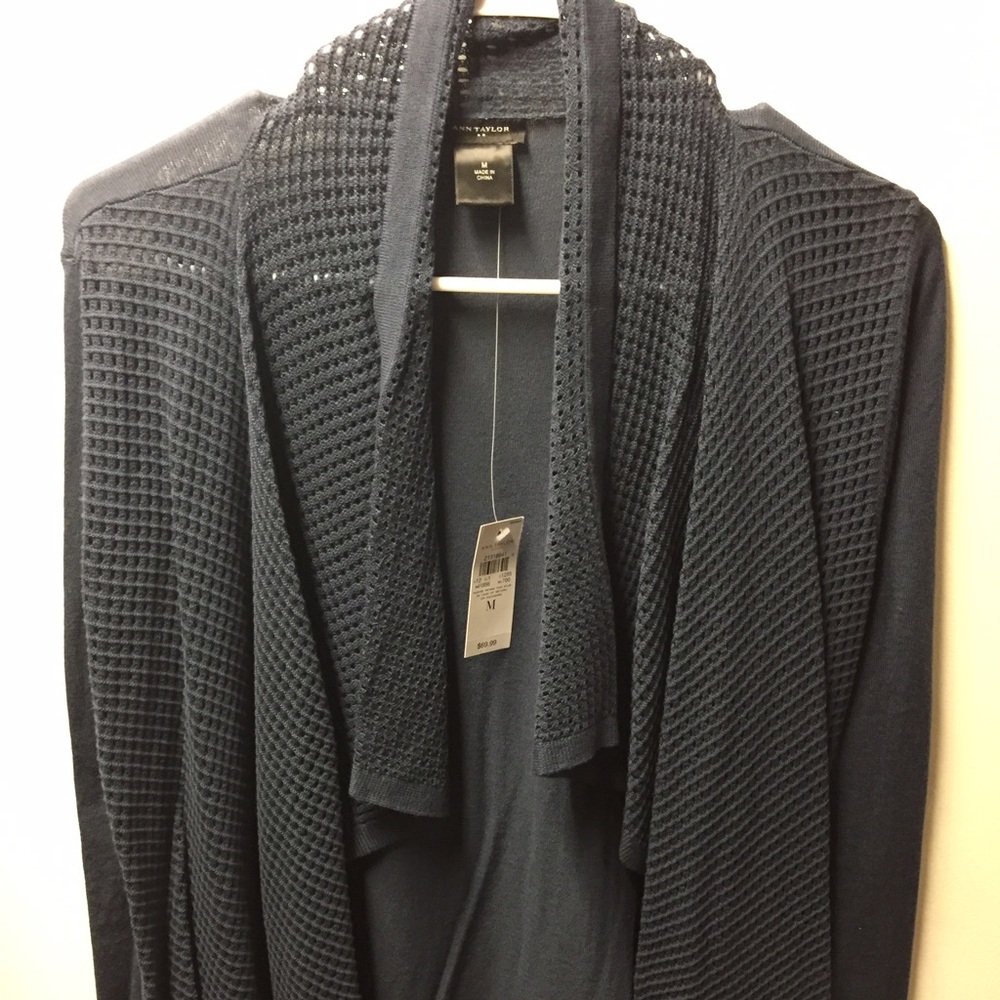Navy Blue brand new Ann Taylor knit cardigan
