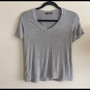 Brandy Melville v-neck shirt in grey