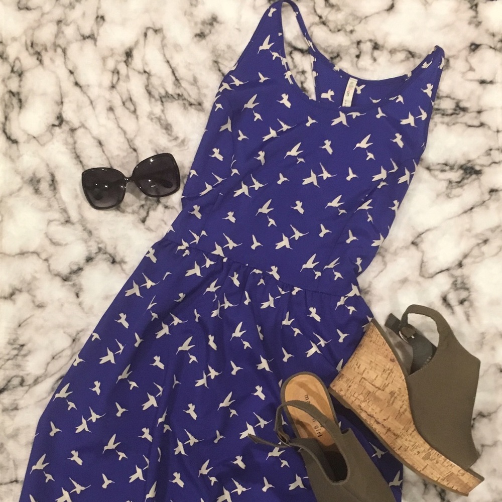 Royal blue sparrow mini dress BNWT size L