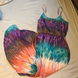 Tie-Die High-Low Dress