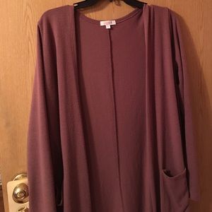 Mauve colored Lularoe Sarah cardigan! EUC!