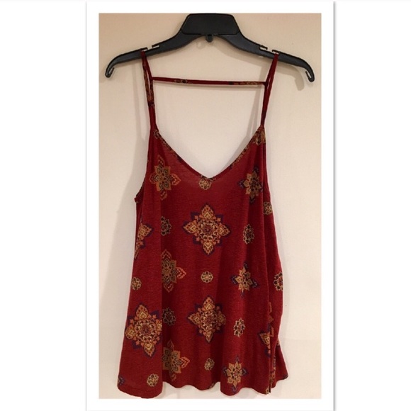 Wild Pearl Tops - Wild Pearl Trapeze Linen and Rayon blend Tank Top