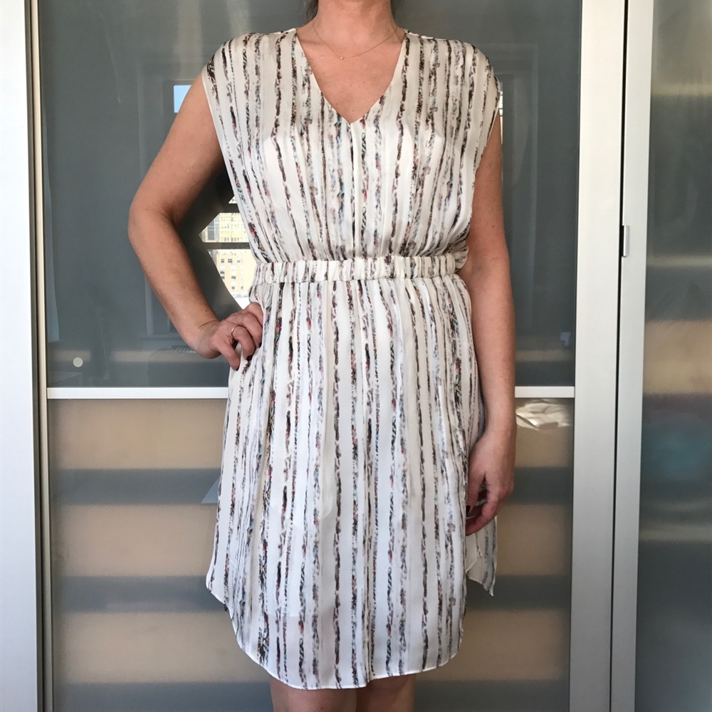 Olivier Theyskens for Theory ivory print dress