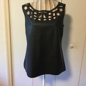 INC Leather tank