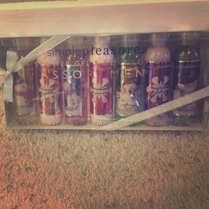 Shower gel and body lotion assortment