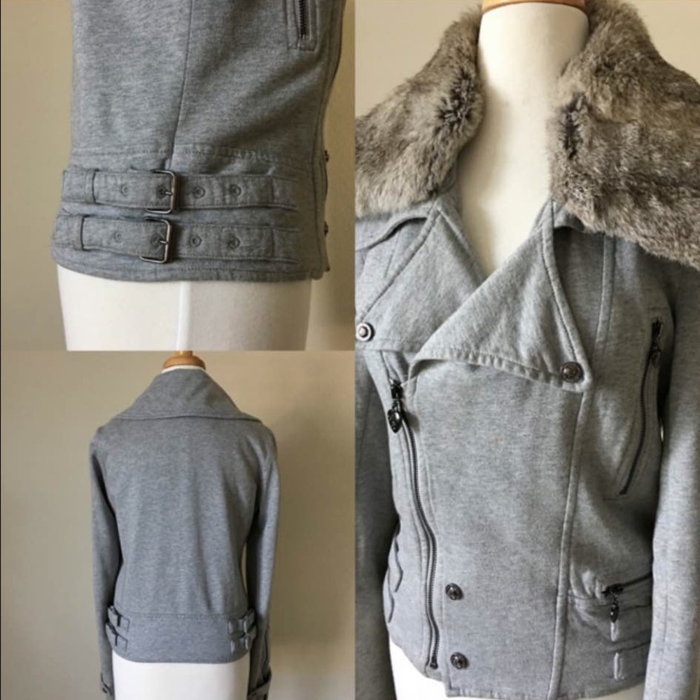 Twisted Heart💕 Rabbit Fur Collar Blazer Jacket - Picture 3 of 4