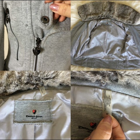Twisted Heart💕 Rabbit Fur Collar Blazer Jacket - Picture 4 of 4