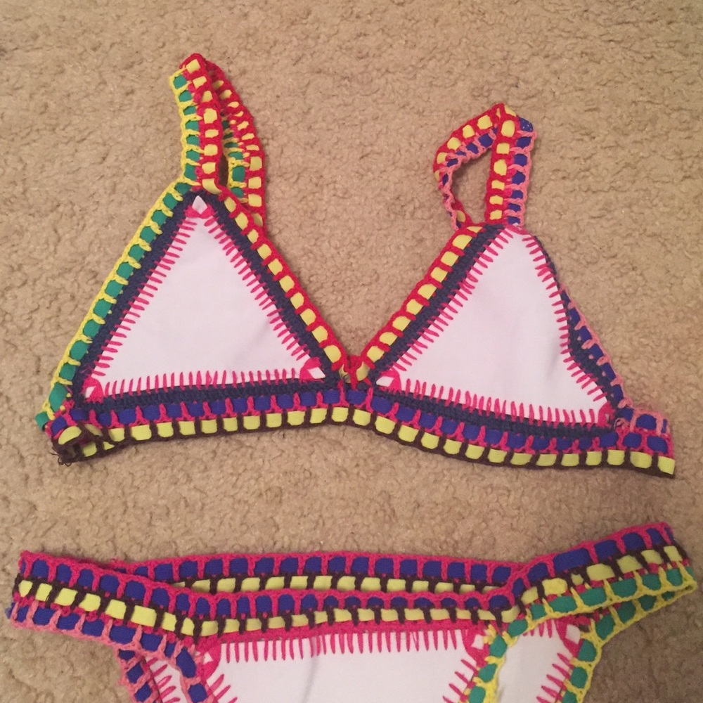 kiini crochet neoprene bikini